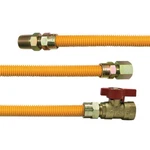 Easyflex EFGC-012-YE-1010-36 Gas Connector, Mip Connection, 1/2 In,. Fixed Price $27.93.