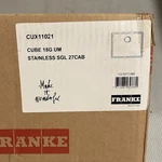 Franke CUX11021 Cube Undermount Stainless Steel Sink 22 3/4X 17. Fixed Price $349.00.