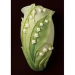 Ibis And Orchid Design Lily Of The Valley Bonded Marble Wall Vase. Fixed Price $25.00.