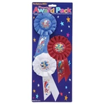 Beistle 1ST, 2ND, And 3RD Place Rosette Award Pack - Sports Party Supply. Fixed Price $19.43.