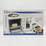 Elite Cuisine 3-IN-1 Breakfast Deluxe Toaster Oven Coffee Maker Griddle EBK-200. Fixed Price $44.99.