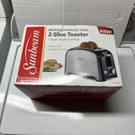 Sunbeam 2 Slice Wide-slot Toaster Brushed Stainless Steel TSSBTRSB04 Open Box. Fixed Price $29.99.