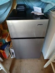 Magic Chef Mini Refrigerator Stainless Steel Silver Two Door Manual Defrost. Fixed Price $180.00.