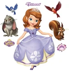 Fathead Disney Sophia And Friends Removeable Plastic Wall Sitcky Decal, Washable. Fixed Price $45.00.