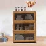 Storage Cabinet, Countertop Bamboo Organizer For Kitchen Living Room. Fixed Price $82.82.