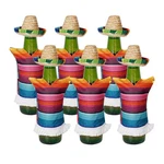 Crazy Night 12 Pcs Mini Sombrero Hats,serapes For Bottles Mexican Decorations.... Fixed Price $26.37.