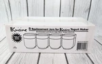 Euro Cuisine GY1920 Yogurt Maker Glass Jars W/ Screw On Lids 6 Oz. New. Fixed Price $18.95.