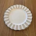 Brian Gluckstein By Lenox, Audrey Salad Plate, New Black And Off White Gold. Fixed Price $30.00.