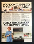 Vintage 1970S Magazine Print Ad Spacemaker Microwave Oven General Electric. Fixed Price $7.00.