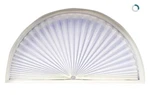 Arched Window Half Round Pleated Fabric White By Redi Shade. New.. Fixed Price $46.99.