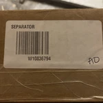 Whirlpool Separator - W10836794. Fixed Price $60.00.