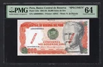 Peru 50000 Soles Oro 5-11-1981 P125S "specimen" Uncirculated Grade 64. Fixed Price $249.99.