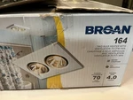 Broan-nutone 164 Heater And Fan, Energy-saving 2-BULB Infrared Type Ic Cei. Fixed Price $84.99.