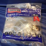 Certified Appliance Accessories, 4', 125/250V, 90-1010, Dryer Cord 30-AMP. Fixed Price $10.00.