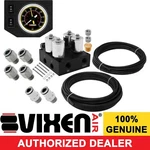 4 Valve Suspension Manifold W/dual Needle Black Gauge Panel, Hoses, Fittings Kit. Fixed Price $199.57.