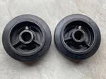 2X Heavy Duty 6 Mold-on Rubber Steel Wheels Shepherd New. Fixed Price $69.99.