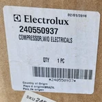 New Electrolux Compressor 240550937 (240550942). Fixed Price $64.00.