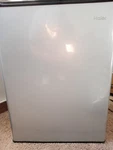 Haier Mini Fridge 2.7 Cubic Foot Model HC17SF10RB. Fixed Price $75.00.