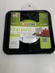 Range Kleen Drip Pan "i" Black Square Outside 7-3/4IN Inside 4-3/8IN. Fixed Price $15.50.