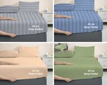 100% Pure Cotton Fitted Bed Sheet SET-2 Pillowcases (double/queen/king). Fixed Price $50.11.