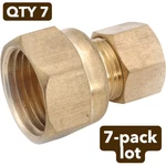 7-PACK Lot Anderson Metals 1/2" Compression X Female Brass Union Coupling. Fixed Price $31.07.