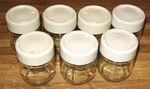 Euro Cuisine YMX650 Yogurt Maker Part/seven Glass Jars With Dated Lids/excellent. Fixed Price $15.99.