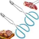 2 Pack 10" Stainless Steel Scissor Food Tongs Kitchen Serving For Cooking. Fixed Price $16.11.