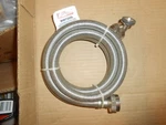 6' Braided Steel Washing Maching Hose, 3/4" X Fgh- 90 Elbow WM72SSL. Fixed Price $10.00.
