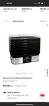 Weston 6 Tray Digital Food Dehydrator. Fixed Price $24.50.
