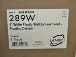 Lambro 289W 4" Dryer Vent Seal. Fixed Price $30.95.