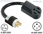 6-20P 3-PRONG Plug To Female 14-50R 4-PIN Receptacle Power 220/250A Adapter. Fixed Price $69.95.