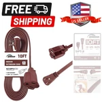 Flat Plug Extension Cord, Certified, Indoor 16 Gauge 10FT Bro.... Fixed Price $17.09.