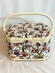 Michley Owl Patterned Sewing Basket Kit Designed For Organizing Supplies. Fixed Price $30.00.