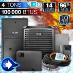 Aciq Horizontal Ton R32 & 100000 Btu 96% Afue Gas Furnace System, 14 SEER2. Fixed Price $4994.00.