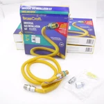 5 Pack 48" Brasscraft Universal Gas Installation Kit 1/2" Od Yellow PSC1106. Fixed Price $75.99.