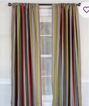Rlf Home Striped Curtain Panels Red Green Blue White Cotton 50X84IN Rod Pocket 2. Fixed Price $300.00.