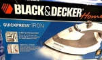 Black & Decker F976 Quickpress 1200W Smart Steam Iron White Gray With Box. Fixed Price $14.95.