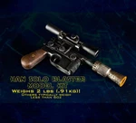 Han Solo Blaster Replica Model Kit With Real Optical Scope. Fixed Price $249.95.