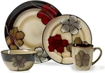 Pfaltzgraff Colorful Poppies 16 Piece Stoneware Dinnerware Set Service For 4. Fixed Price $99.99.