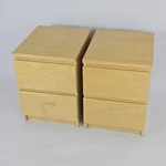 Vintage Ikea Malm White Oak Veneer Nightstands. Fixed Price $210.00.