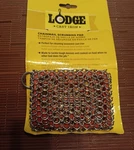 Lodge Stainless Steel Chainmail Scrubber ACM10R41 075536050751. Fixed Price $11.00.