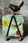 Creative Co-op Kate Mcrostie Bird Coasters Designworks Resin With Tin Stand. Fixed Price $30.00.