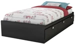 South Shore Spark Twin Mates Bed With Drawers Pure Black. Fixed Price $297.70.