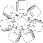Fan Number Of Blades: 7, Material Metal, 16 1/2. Fits Ford 56. Fixed Price $78.05.