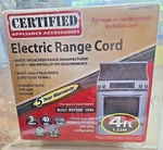 New - Certified Appliance Accessories Ft 3 Wire 40 Amp Electric Range Cord. Fixed Price $19.95.