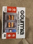 Gourmia GTF7520 Stainless Steel French Door Air Fryer Oven, 24L 6-SLICE. Fixed Price $70.00.