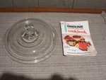 Original Glass Rival Crock Pot Clear Round Lid 7 3/4" Model 3102 + Cook Book. Fixed Price $19.95.