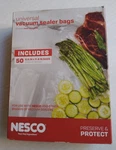 Vacuum Sealer Bags Universal Nesco 8.6" 11.8" 50 Count Box Tear Resistant. Fixed Price $18.95.
