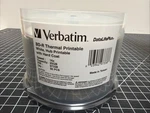 Verbatim Bd-r 25GB 16X White Thermal Hub Printable 50 Pack. Fixed Price $50.00.
