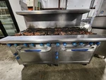 Used Imperial IHR-6 X2 12-BURNER Cooktop Range With Standard Oven, Natural. Fixed Price $5749.99.